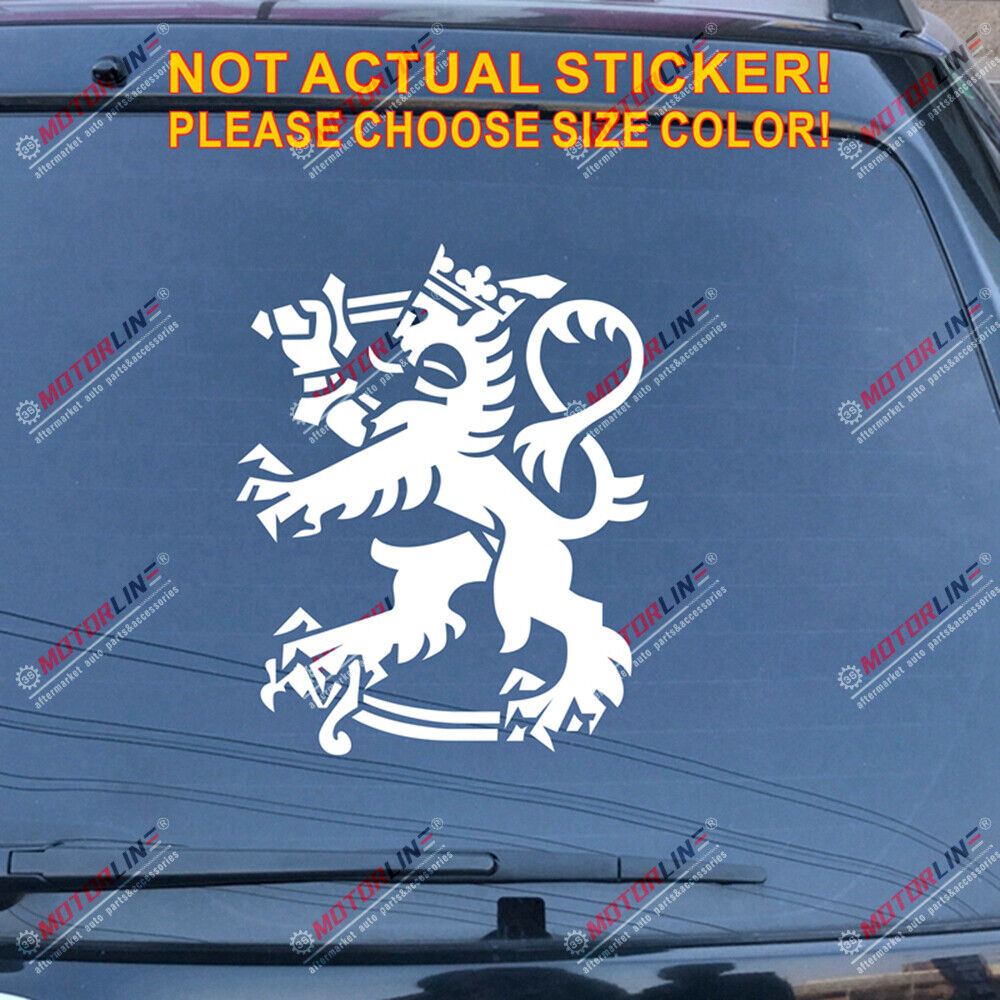 Coat of arms of Finland Suomi Lion Decal Sticker Car Vinyl pick size Finnish b