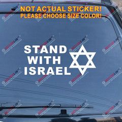 I Stand with Israel Flag Support Decal Sticker Car Vinyl no bkgrd Israeli Jew d