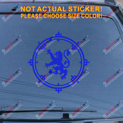 Scottish Lion Rampant Scotland Decal Sticker Car Vinyl round pick size