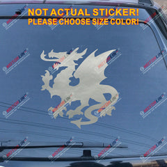 Anglo Saxon White Dragon Decal Sticker England English Car Vinyl pick size h