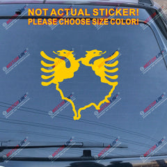 Kosovo Map Albania Double-Headed Eagle Decal Sticker Car Vinyl pick size color b