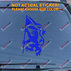 Scottish Lion Rampant with Flag Scotland Decal Sticker Car Vinyl pick size color