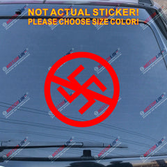 Anti Nazi No Racism Decal Sticker Iron Car Vinyl pick size color no bkg