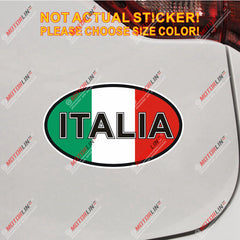 Italy Italia oval Country Italian Flag Decal Sticker Car Vinyl Reflective Glossy