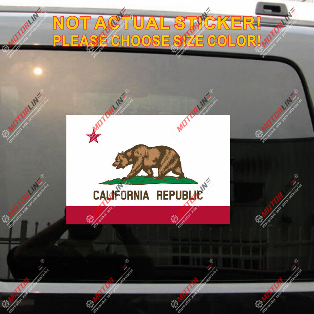 Flag of California Cali Republic Decal Sticker Car Vinyl Reflective Glossy