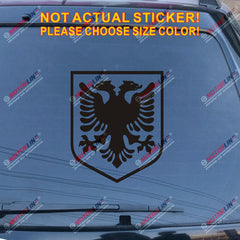 Albania Eagle Shield Decal Sticker Albanian Car Vinyl die cut no bkgrd pick size