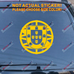Portugal Portuguese Flag Seal Decal Sticker Car Vinyl round die cut simple style