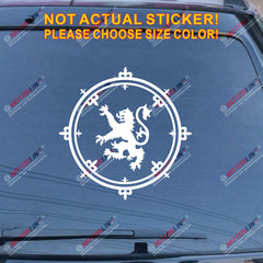 Scottish Lion Rampant Scotland Decal Sticker Car Vinyl round pick size