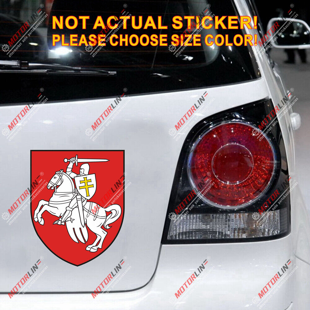 Belarus Coat of arms Decal Sticker Car Vinyl Reflective pick size 4'' 6'' 8''