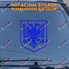 Albania Eagle Shield Decal Sticker Albanian Car Vinyl die cut no bkgrd pick size