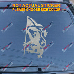 Scottish Lion Rampant with Flag Scotland Decal Sticker Car Vinyl pick size color