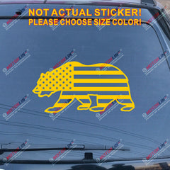 California Bear USA American Flag Decal Sticker Car Vinyl no bkgrd Cali