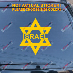 Magen David Star Israel Flag Decal Sticker Car Vinyl no bkgrd Jew Jewish