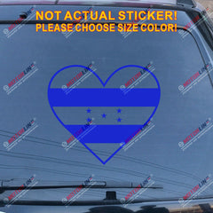 I Love Honduras Flag Decal Sticker Car Vinyl no bkgrd Heart no bkgrd pick size