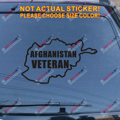 Afghanistan Veteran Decal Sticker Car Vinyl pick size color no bkgrd die cut