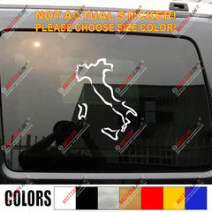 Italy Map Outline Silhouette Decal Sticker Italia Italian Car Vinyl no bkgrd