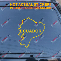 Ecuador Map Outline Silhouette Decal Sticker Car Vinyl die cut no bkgrd