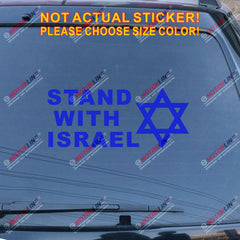 I Stand with Israel Flag Support Decal Sticker Car Vinyl no bkgrd Israeli Jew d