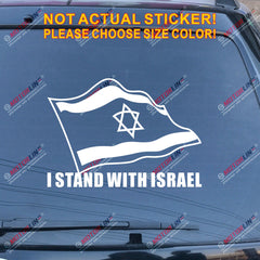 I Stand with Israel Flag Support Decal Sticker Car Vinyl no bkgrd Israeli Jew