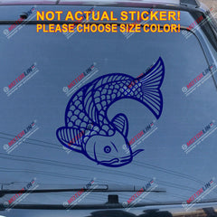 Koi Fish Decal Sticker Car Vinyl pick size color no bkgrd Japanese Chinese b