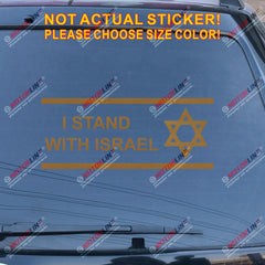 I Stand with Israel Flag Support Decal Sticker Car Vinyl no bkgrd Israeli Jew c