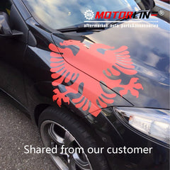 Albania Eagle Shield Decal Sticker Albanian Car Vinyl die cut no bkgrd pick size