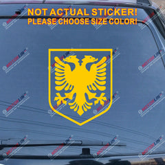 Albania Eagle Shield Decal Sticker Albanian Car Vinyl die cut no bkgrd pick size