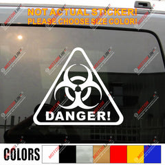 Biohazard Danger Warning Sign Car Decal Sticker Vinyl Pick size color