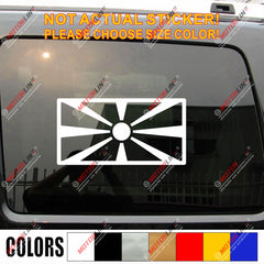 Macedonia Flag Decal Sticker Car Vinyl Macedonian Pride no bkgrd  pick size