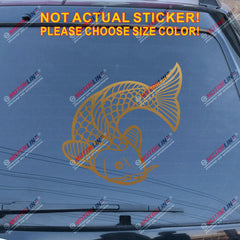 Koi Fish Decal Sticker Car Vinyl pick size color no bkgrd Japanese Chinese b