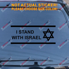 I Stand with Israel Flag Support Decal Sticker Car Vinyl no bkgrd Israeli Jew c