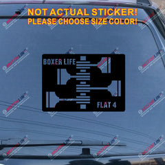 Boxer Life Flat 4 Engine Car Decal Sticker Vinyl Fit for Subaru BRZ WRX STI