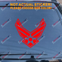 Air Force Decal Sticker Car Vinyl no bkgrd die cut style a