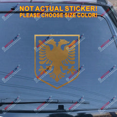 Albania Eagle Shield Decal Sticker Albanian Car Vinyl die cut no bkgrd pick size