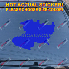 Michoacan Map Outline Mich Mexico State Morelia Mexican Car Decal Sticker Vinyl