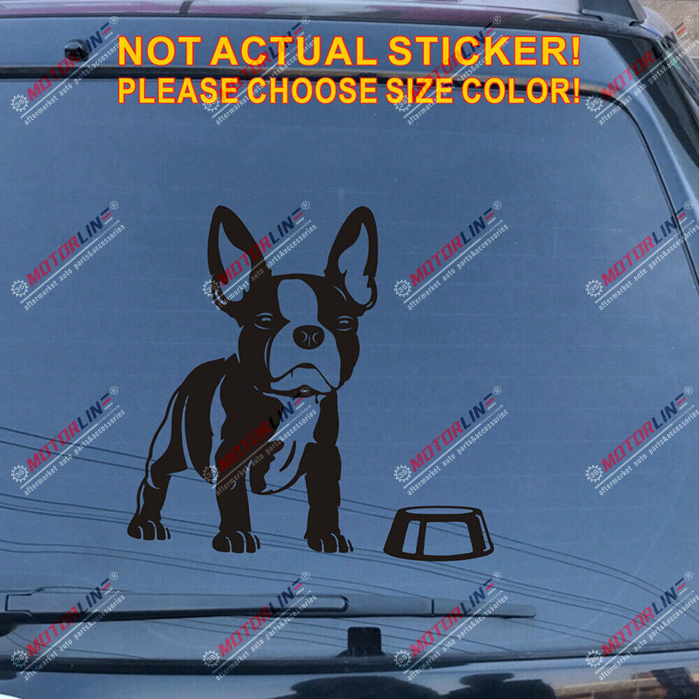 French Bulldog Bull dog Decal Sticker Puppy Car Vinyl die cut pick size dog dish