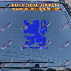 Deutschland German Lion Crest Germany Decal Sticker Car Vinyl pick size color