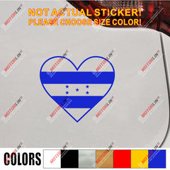 I Love Honduras Flag Decal Sticker Car Vinyl no bkgrd Heart no bkgrd pick size