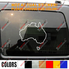 Australia Map Outline Silhouette Decal Sticker Car Vinyl die cut no bkgrd