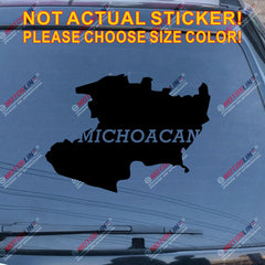 Michoacan Map Outline Mich Mexico State Morelia Mexican Car Decal Sticker Vinyl