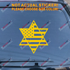 Magen David Star USA American Flag Decal Sticker Car Vinyl Israel Jew no bkgrd