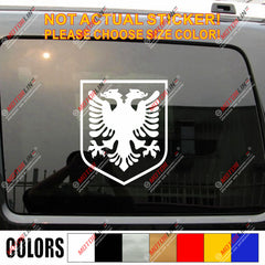 Albania Eagle Shield Decal Sticker Albanian Car Vinyl die cut no bkgrd pick size