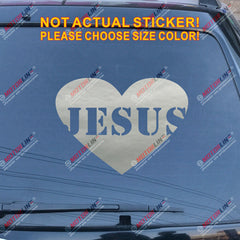 I Love Jesus Heart Love God Christ Car Decal Sticker Vinyl Bumper Window