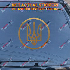 Ukraine Tryzub Trident Decal Sticker Ukrainian Car Vinyl pick size color round