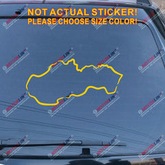 Slovak Slovakia Map Decal Sticker Slovakian Outline Silhouette Car Vinyl b