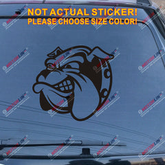 British Bulldog Head English Decal Sticker Car Vinyl pick size color no bkgrd c