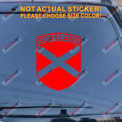 Scotland Flag Saltire Decal Sticker Scottish Car Vinyl Shield pick size color b