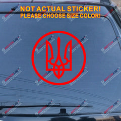 Ukraine Tryzub Trident Decal Sticker Ukrainian Car Vinyl pick size color round