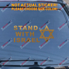 I Stand with Israel Flag Support Decal Sticker Car Vinyl no bkgrd Israeli Jew d