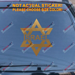 Magen David Star Israel Flag Decal Sticker Car Vinyl no bkgrd Jew Jewish